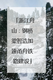 浙江舟山：钢桥梁智造加速甬舟铁路建设